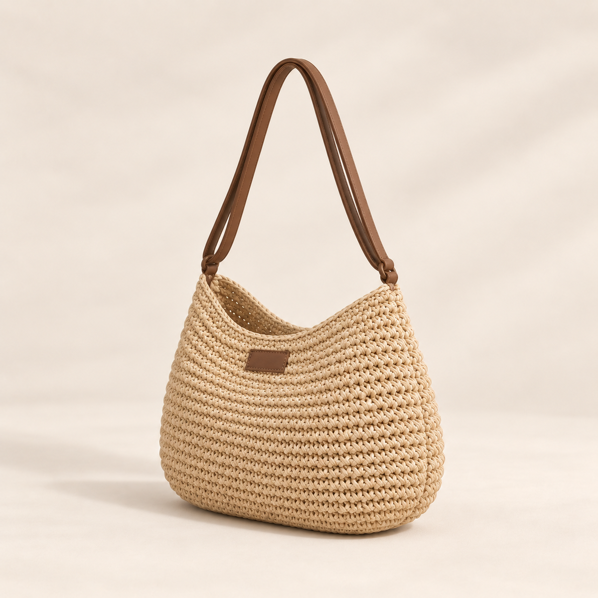 Coastal Woven Straw Tote Bag