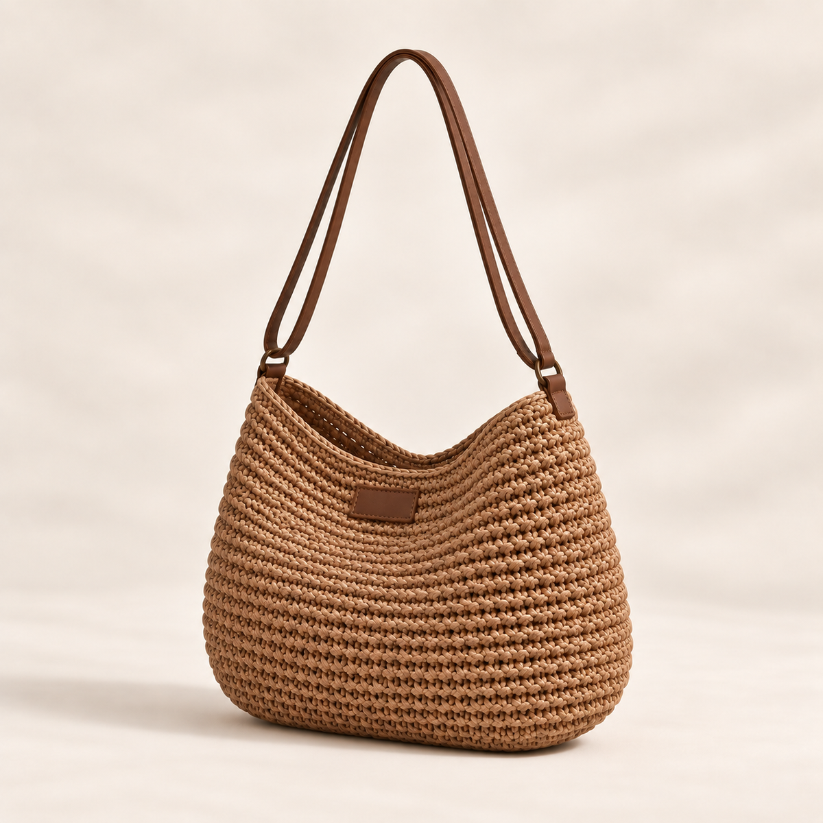 Coastal Woven Straw Tote Bag